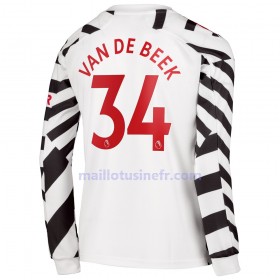 Maillot de Foot Manchester United Donny van de Beek 34 Troisième 2020-21 Manches Longues